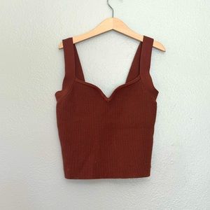 A&F Ottoman Sweetheart Tank brown